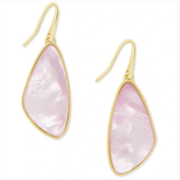 Kendra Scott Jewelry - Kendra Scott "Mckenna" Large Drop Earrings, Pink Mother of Pearl, Gold NWT